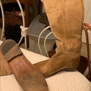 Tan Frye Boots solid Leather made in Mexico